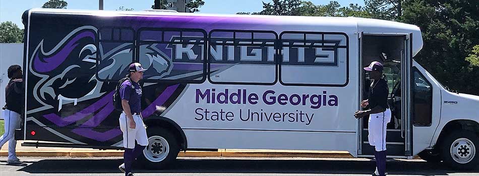 One of the MGA Knights buses