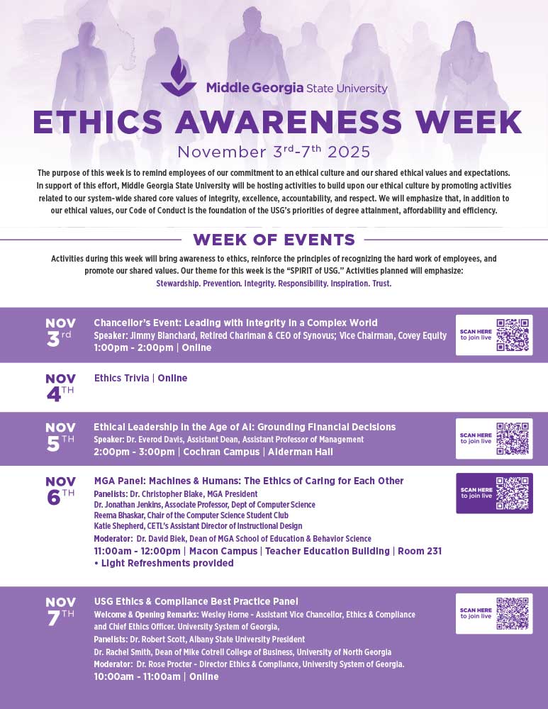 Ethics Week Flyer, click for PDF version