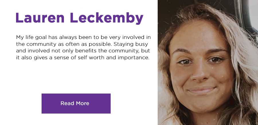 Lauren Leckemby, read her story. click here.