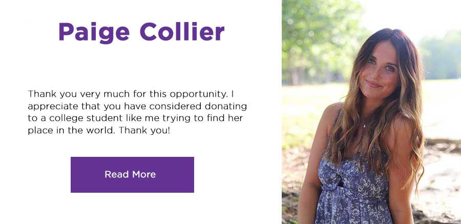 Paige Collier, read her story. click here.