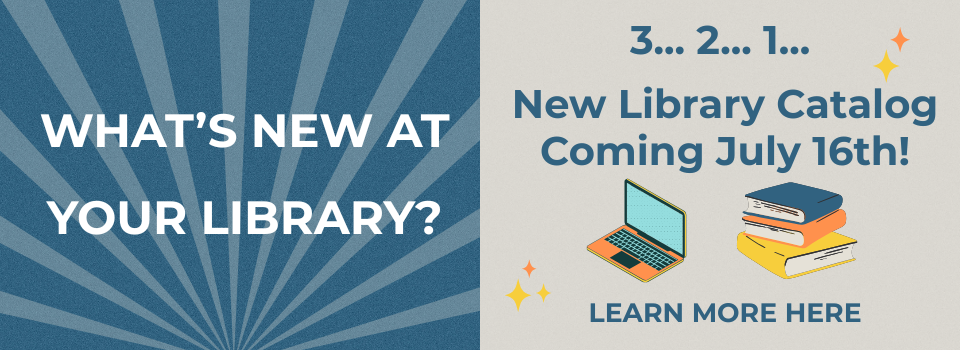 placard indicating a new platform to be used by the library