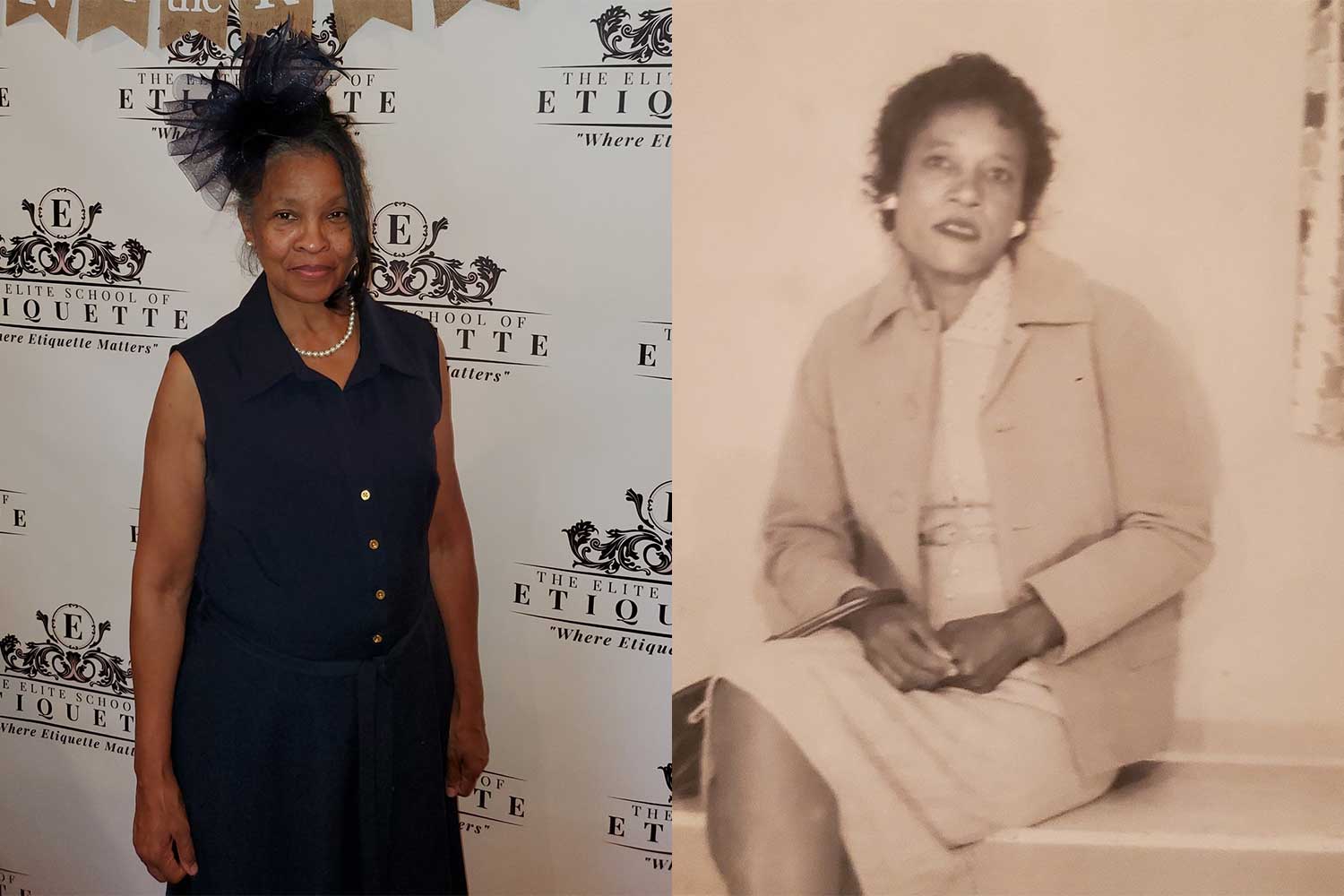 This is a photo of Gloria Robinson, scholarship founder, and her grandmother, Viola Harris, who was the inspiration for the Viola Harris Scholarship.