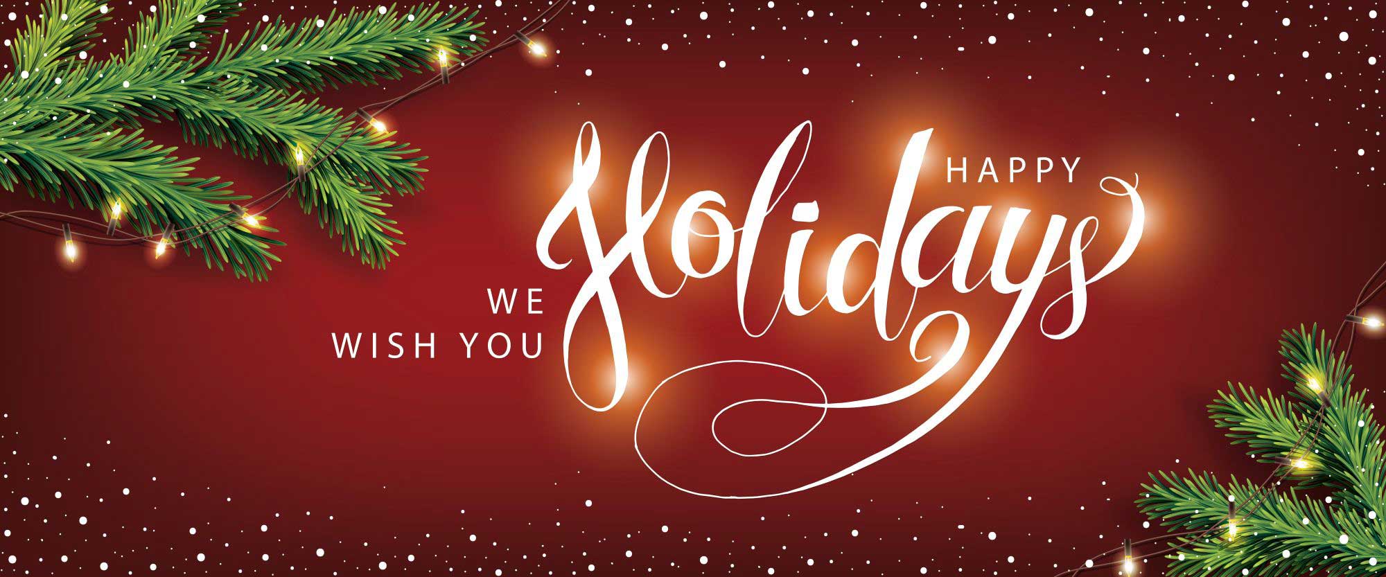we wish you happy holidays!