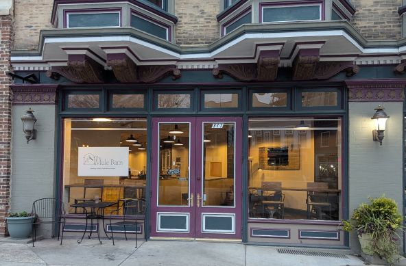 The storefront of the Mule Barn in downtown Macon