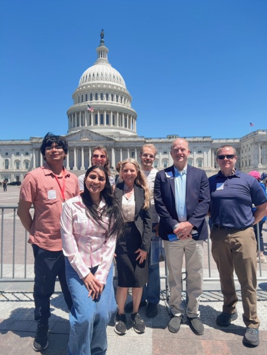Group of MGA students in front of the Capitol Building